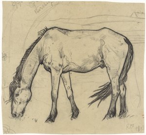 Pasący się koń w Noordwijk autorstwa Richard Nicolaüs Roland Holst