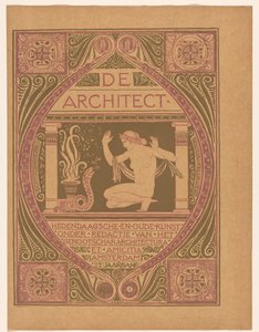 Projekt okładki dla: De Architect, 1911 autorstwa Richard Nicolaüs Roland Holst
