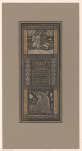 Kalendarz charytatywny na rok 1917 To już oczekiwanie lub przypomnienie: Kalendarz dobroczynności na rzecz instytutów onkologicznych w Rotterdamie i Amsterdamie (tytuł na obiekcie) autorstwa Richard Nicolaüs Roland Holst