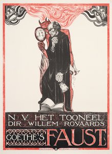 Plakat reklamujący „Fausta” Goethego autorstwa Richard Nicolaus Holst Roland