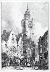 Bergues: Wieża Targowa autorstwa Richard Parkes Bonington