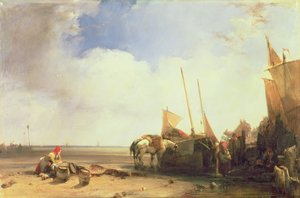 Scena przybrzeżna w Pikardii, ok. 1826 (olej na płótnie) autorstwa Richard Parkes Bonington
