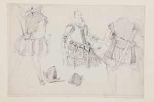 Studia kostiumowe autorstwa Richard Parkes Bonington