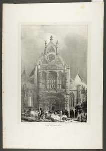 Fasada kościoła w Brou autorstwa Richard Parkes Bonington