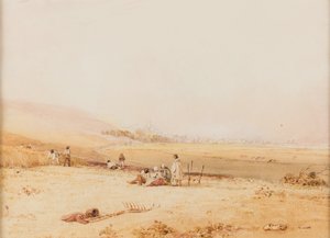 Le Treport widziany z kierunku Eu autorstwa Richard Parkes Bonington