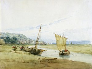 W pobliżu Honfleur, ok. 1822 (wc nad grafitem na papierze) autorstwa Richard Parkes Bonington