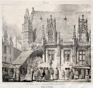 Rouen: Wejście do Salle des Pas Perdus, Palais du Justice, 1824.