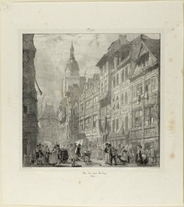 Ulica Zegarowa Gros autorstwa Richard Parkes Bonington