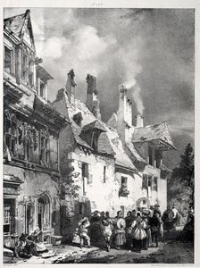 Ulica na obrzeżach Besançon, Francja, 1827. autorstwa Richard Parkes Bonington