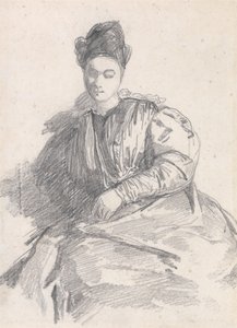 Studium siedzącej kobiety autorstwa Richard Parkes Bonington