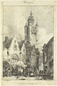 Rynek w Wieży autorstwa Richard Parkes Bonington