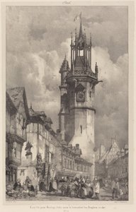 Wieża Gros-Horloge, Évreux autorstwa Richard Parkes Bonington
