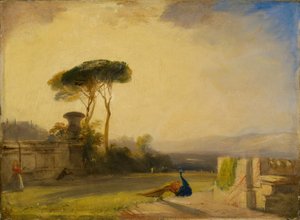 Widok na teren willi niedaleko Florencji, 1826. autorstwa Richard Parkes Bonington