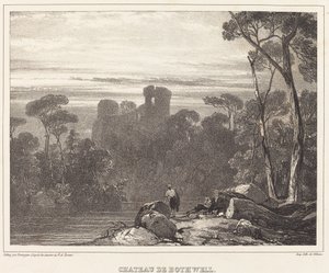 Zamek Bothwell autorstwa Richard Parkes Bonington after Francois Alexandre Pernot