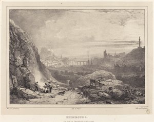 Edynburg widziany z kaplicy św. Antoniego autorstwa Richard Parkes Bonington after Francois Alexandre Pernot