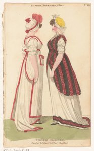 Magazine of Female Fashions of London and Paris, London, November, 1800, No. 33.1: Evening Dresses