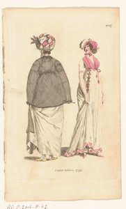 Magazyn Kobiet Mody w Londynie i Paryżu, nr 17. Sukienka Paryska, 1799