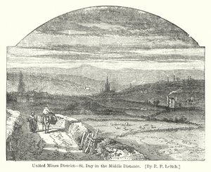 United Mines District, St Day in the Middle Distance (grawerowanie) autorstwa Richard Principal (after) Leitch