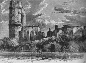 Ruiny rezydencji w Lucknow, ok. 1880 autorstwa Richard Principal Leitch