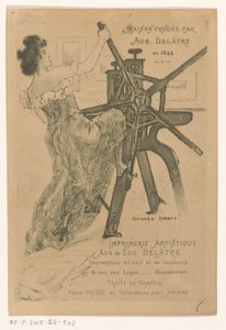 Wizytówka drukarzy Auguste i Eugène Delâtre w Paryżu autorstwa Richard Ranft