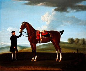 sir John Frederick „Bucephulus”, łowca zatok, trzymany przez pana młodego w Hampton autorstwa Richard Roper