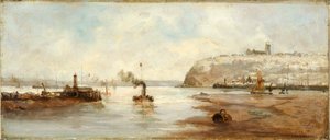 „Latarnia morska przed dokami Cardiff”, 1861-1916 autorstwa Richard Short