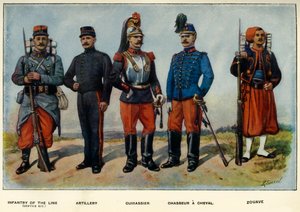 Typy armii francuskiej, 1919. autorstwa Richard Simkin