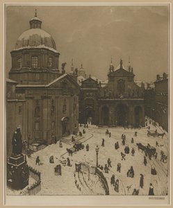 Kreuzherrenplatz w Pradze autorstwa Richard Teschner