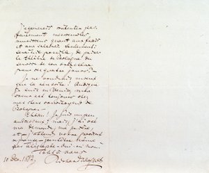 Odręczny list Richarda Wagnera do Luigiego Mancinellego, 10 grudnia autorstwa Richard Wagner
