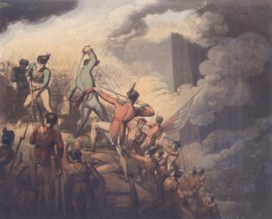 Badajoz, 6 kwietnia 1812, z „Zwycięstwa księcia Wellington”, sztych. T. Fielding, wyd. 1819 (patrz 115640)
