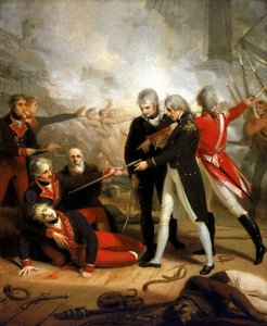 Horatio Nelson (1758-1805) odbierający miecz za kapitulację "San Nicolas" 14 lutego.