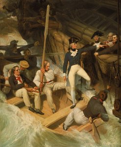 Nelson wchodzący na pokład zdobytego statku, 20 listopada 1777 r.