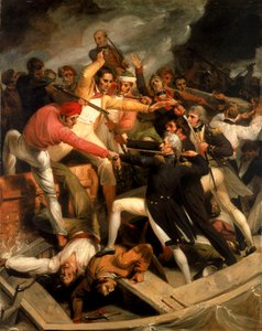 Nelson w konflikcie z hiszpańskim okrętem, lipiec 1797 r. autorstwa Richard Westall
