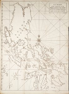 Mapa kanału na Wyspach Filipińskich, przez który przepływa Manila Galeon wraz z przyległymi wyspami autorstwa Richard William Seale