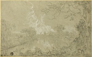 Brzegi rzeki Dee w pobliżu Eaton Hall, Cheshire autorstwa Richard Wilson