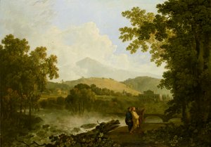 Cyceron i jego dwaj przyjaciele, Atticus i Quintus, w swojej willi w Arpinum, 1769-1770