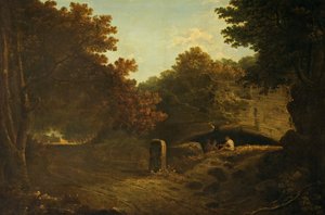 La Riccia k. Albano, Włochy 1752-57 (olej na płótnie) autorstwa Richard Wilson