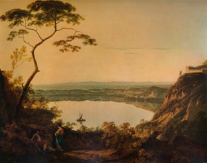 Jezioro Nemi, ok. 1761, 1938 r autorstwa Richard Wilson