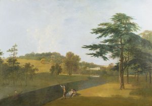 South View of Wilton House, po drugiej stronie Nadder (olej na płótnie)