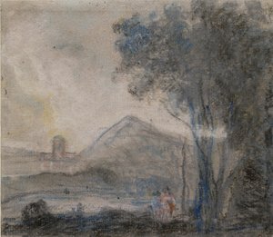 Studium dla „Cicero i jego przyjaciół”, c1770s autorstwa Richard Wilson
