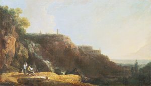 Wielka Kaskada i Willa Mecenasa w Tivoli autorstwa Richard Wilson