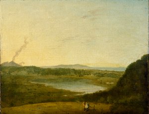 Lago di Agnano, ok. 1752 r. autorstwa Richard Wilson