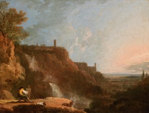 Pałac w Mykenach, Tivoli i odległy widok na Rzym autorstwa Richard Wilson