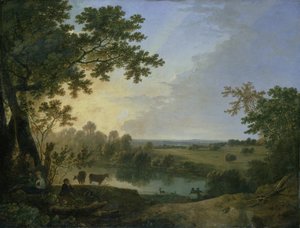 Widok na Windsor Great Park, początek lat 60. XVII wieku (olej na płótnie) autorstwa Richard Wilson