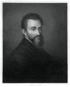 Michał Anioł, włoski renesansowy rzeźbiarz, malarz, architekt i poeta, 1833.