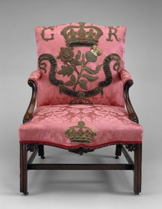 Fotel, ok. 1750 (mahoń i tapicerka) autorstwa Richard and Elwick Edward (attr. to) Wright