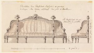Rysunek, projekt konfidenta, ok. 1780 r. autorstwa Richard de Lalonde