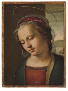 Madonna: fragment ołtarza (olej i złoto na desce) autorstwa Ridolfo Ghirlandaio (attr. to)