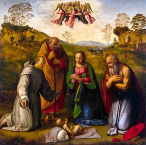 Dziewica z Dzieciątkiem i świętymi Franciszkiem i Hieronimem, 1510s.