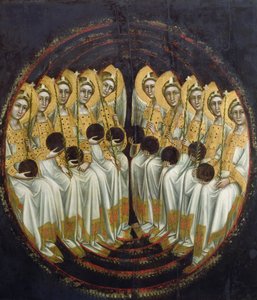 Siedzące anioły z kulami w dłoniach, ok. 1348-54